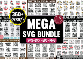 The Mega Svg Bundle t shirt designs for sale