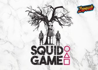 Squid games the dolls, kdrama, trending game, squid games t-shirt design, Korean drama PNG Tshirt design