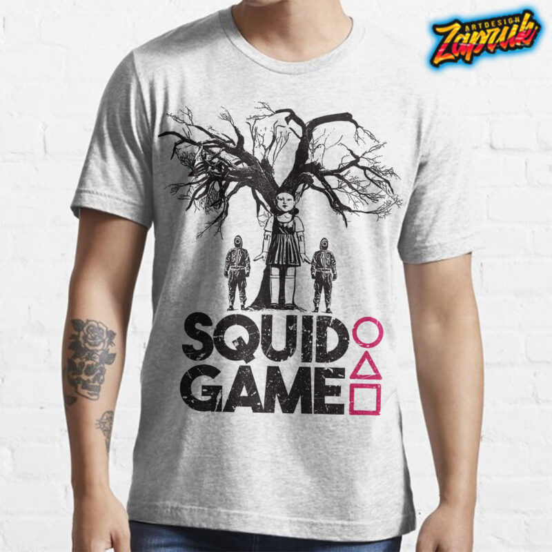 Squid games the dolls, kdrama, trending game, squid games t-shirt design, Korean drama vector Artwork Tshirt