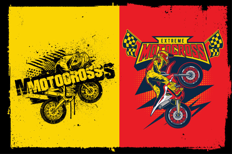 t-shirt vector Motocross Design Bundle