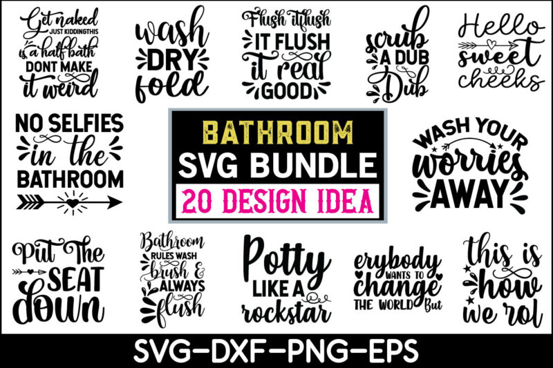 Bathroom svg bundle graphic t shirt