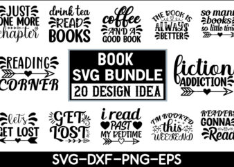 Book svg bundle t shirt template