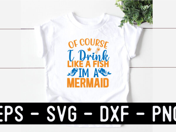 Mermaid svg quotes design template