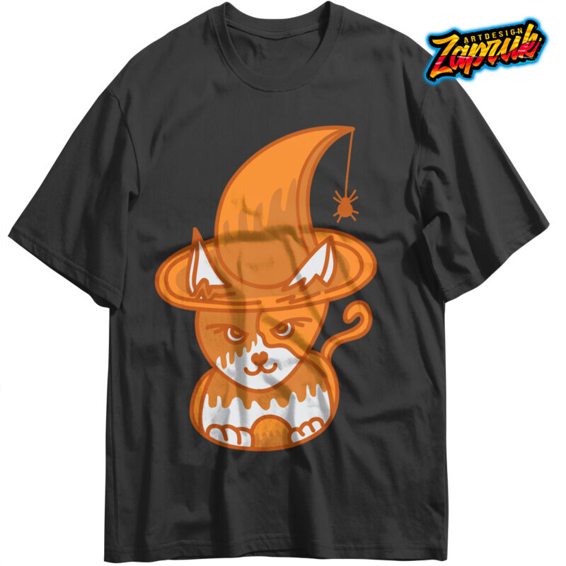 Cat halloween vector Artwork Tshirt Design