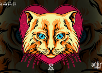 Cat Lovers Mascot t shirt vector file
