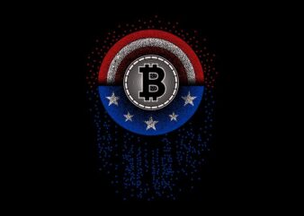 American bitcoin print design, Cryptocurrency vector design, Bitcoin svg png, Bitcoin t shirt design for sale