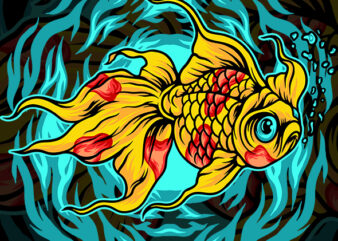 Golden Fish Illustration