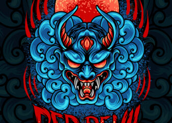 Red Devil Mask t shirt design online