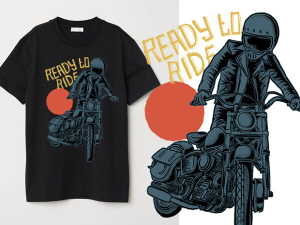 Ready to ride t shirt design online