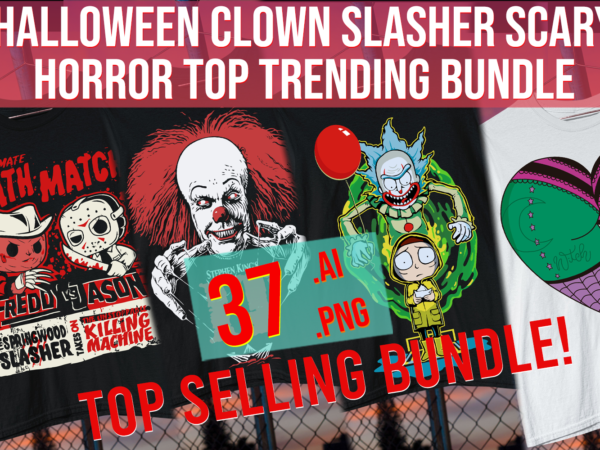 Halloween clown slasher scary horror monsters 2024 top trending bundle flash sale graphic t shirt