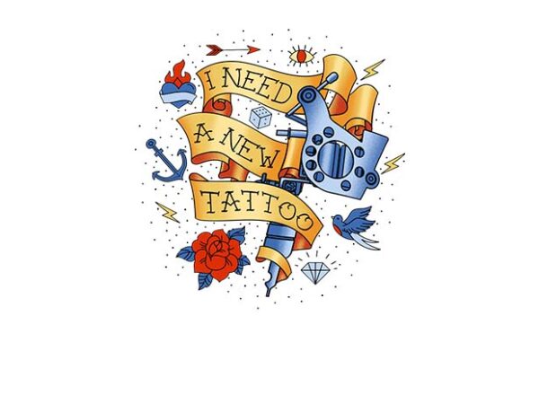 I need new tattoo t shirt design for sale