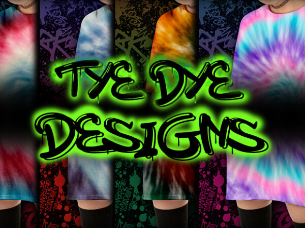Tye dye bundle part 1 – 14 tshirt designs – 90% off