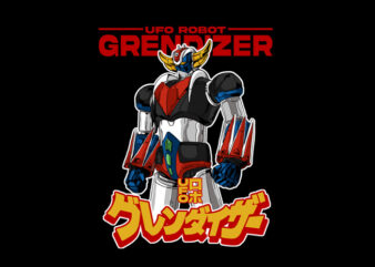 ufo robot grendizer t shirt vector graphic