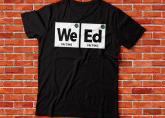 weed periodic table style marijuana t-shirt design bundle