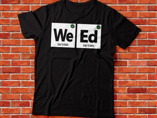 Weed periodic table style marijuana t-shirt design bundle