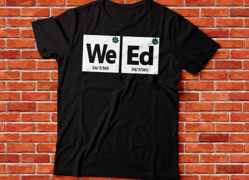 weed periodic table style marijuana t-shirt design bundle