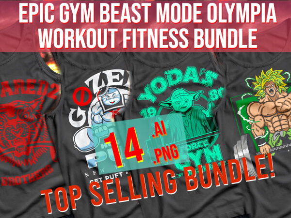 Epic Gym Best Mode Olympia Workout Fitness Bundle Best Seller Top Trending vector clipart