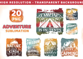 Adventure Sublimation PNG Background Bundle