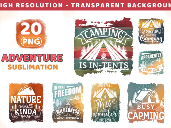 Adventure sublimation png background bundle t shirt vector