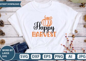 Happy harvest svg vector for t-shirt design