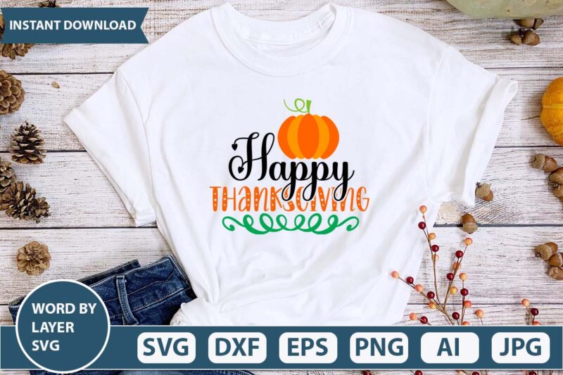 Happy thanksgiving svg vector