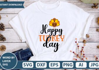 Happy turkey day thanksgiving t-shirt design