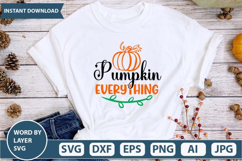 Pumpkin everything svg vector