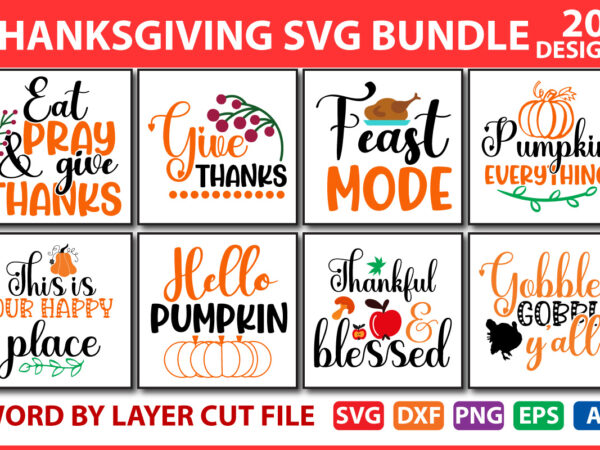 Thanksgiving svg bundle vol.7 t shirt designs for sale