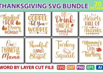 Thanksgiving SVG Bundle vol.8 t shirt designs for sale