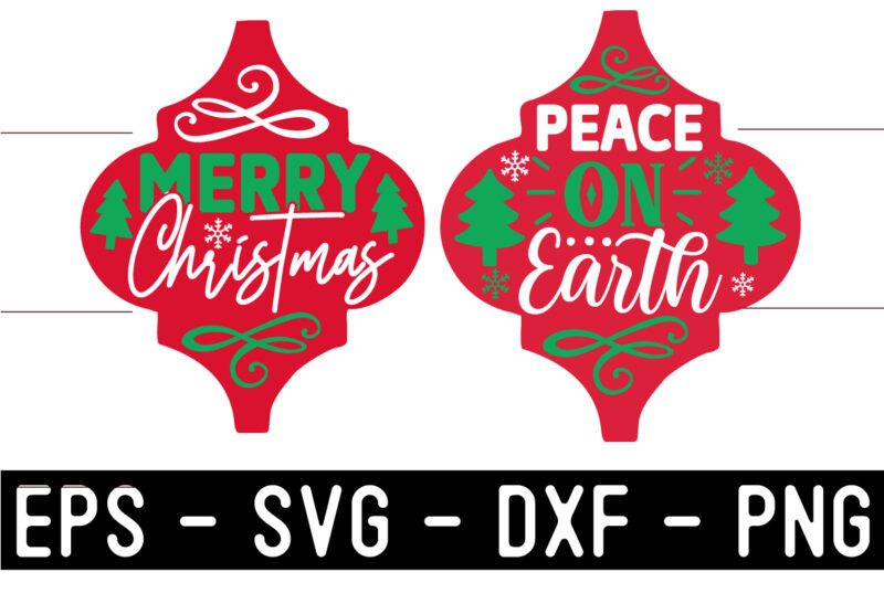 Arabesque Tile Christmas SVG Design Bundle