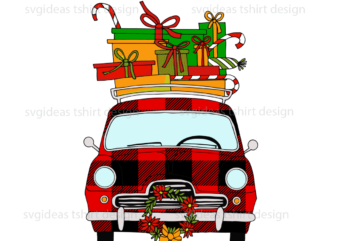 Merry Christmas Car For Decor Diy Crafts Svg Files For Cricut, Silhouette Sublimation Files