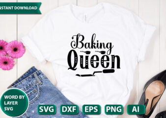 Baking Queen SVG Vector for t-shirt