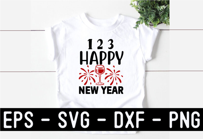 New Year SVG T shirt design Template