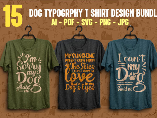 Dog svg t shirt design bundle