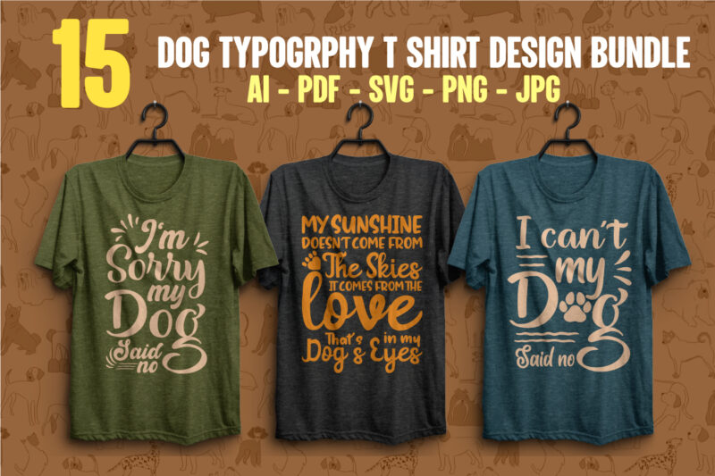 Dog svg t shirt design bundle