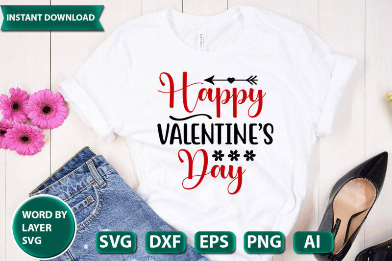 happy valentines day ,SVG Vector for t-shirt