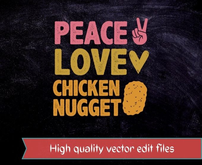 Vintage peace-love chicken nugget Oktoberfest T-shirt design svg