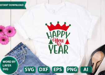 HAPPY NEW YEAR SVG Vector for t-shirt