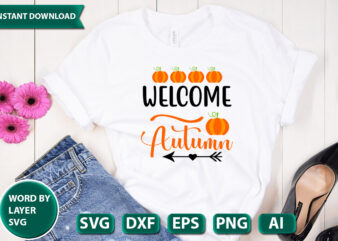 welcome autumn SVG Vector for t-shirt
