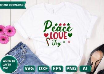 Peace Love Joy SVG Vector for t-shirt