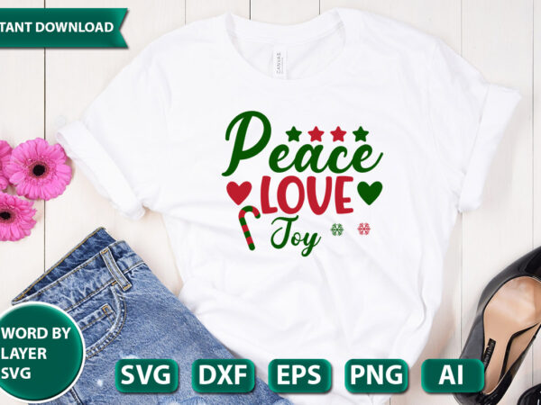 Peace love joy svg vector for t-shirt