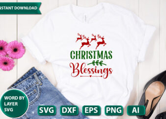 christmas blessings SVG Vector for t-shirt