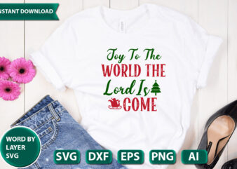 joy to the world the lord is come SVG Vector for t-shirt