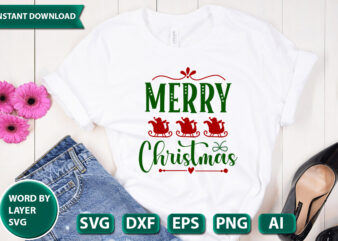 merry christmas SVG Vector for t-shirt