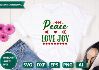 peace love joy SVG Vector for t-shirt