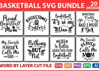 Basketball SVG Bundle t shirt template