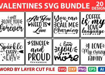 Valentines day SVG Bundle t shirt vector art