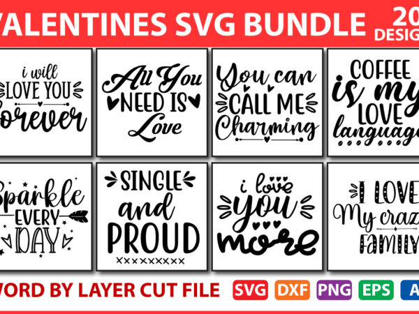 Valentines day svg bundle t shirt vector art