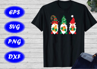Christmas gnome t-shirt gnome shirt Christmas tree gnome Christmas hat gnome shirt template