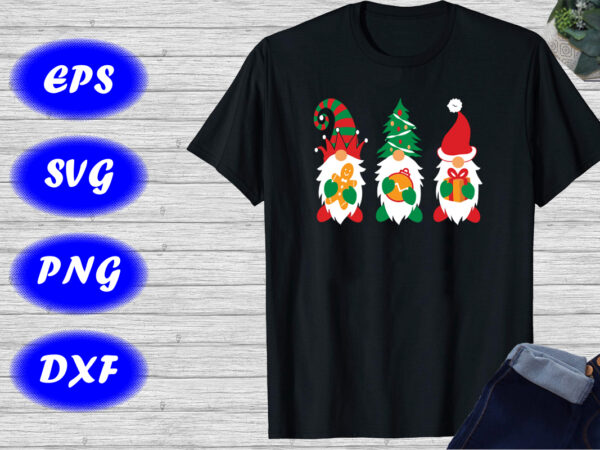 Christmas gnome t-shirt gnome shirt christmas tree gnome christmas hat gnome shirt template